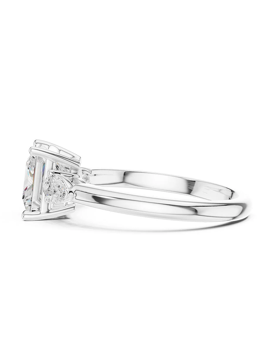 Montura para personalizar - tres piedras - AMORE514-PR - Image 2