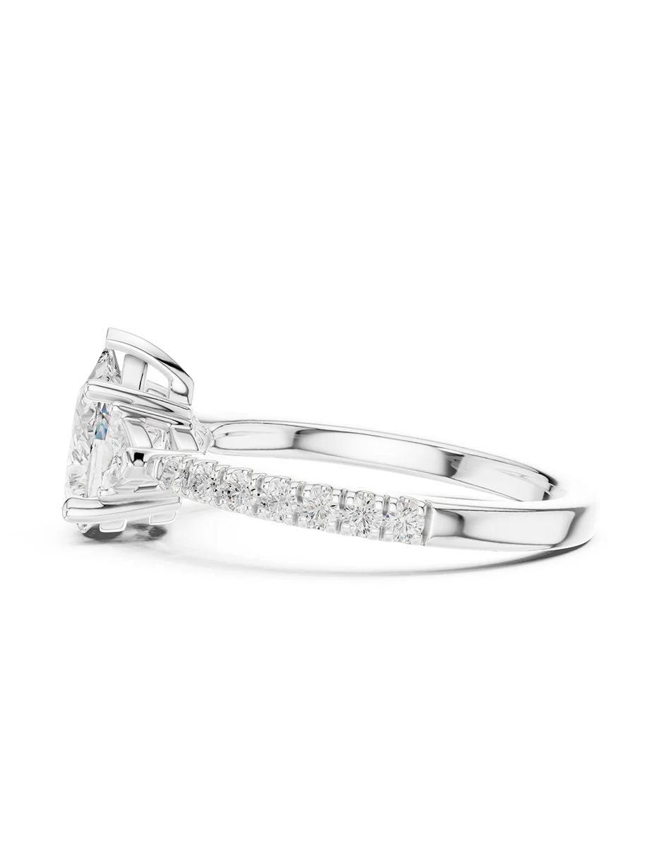 Montura para personalizar - tres piedras - AMORE515-PE - Image 2