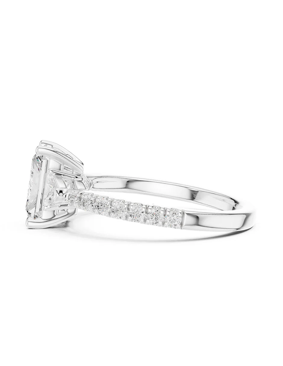 Montura para personalizar - tres piedras - AMORE515-RA - Image 2