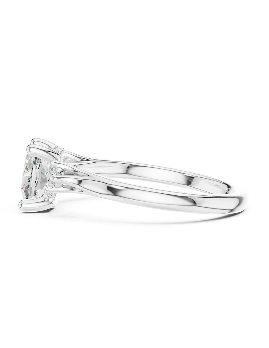 Montura para personalizar - tres piedras - AMORE518-CU - Image 2