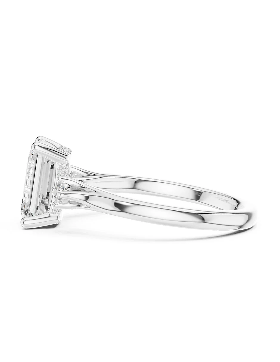 Montura para personalizar - tres piedras - AMORE518-EM - Image 2