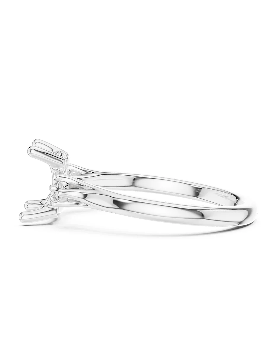 Montura para personalizar - tres piedras - AMORE518-PR - Image 2