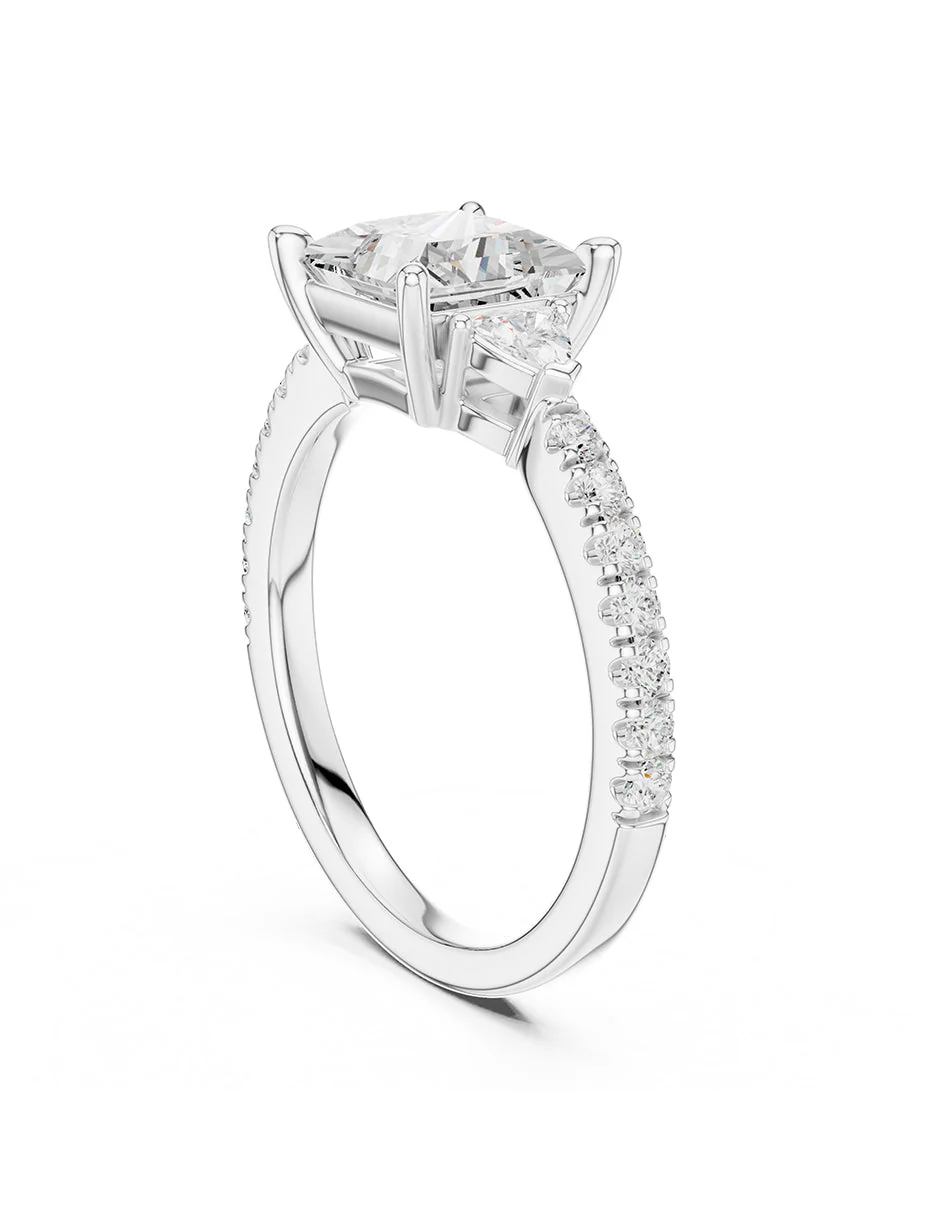 Montura para personalizar - tres piedras - AMORE520-PR - Image 3