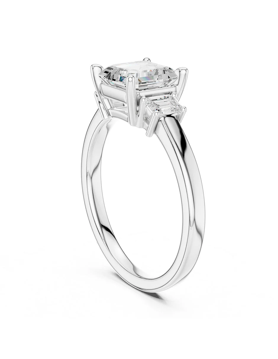 Montura para personalizar - tres piedras - AMORE521-AS - Image 3