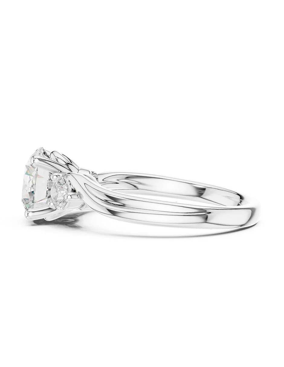 Montura para personalizar - tres piedras - AMORE528-RD - Image 2