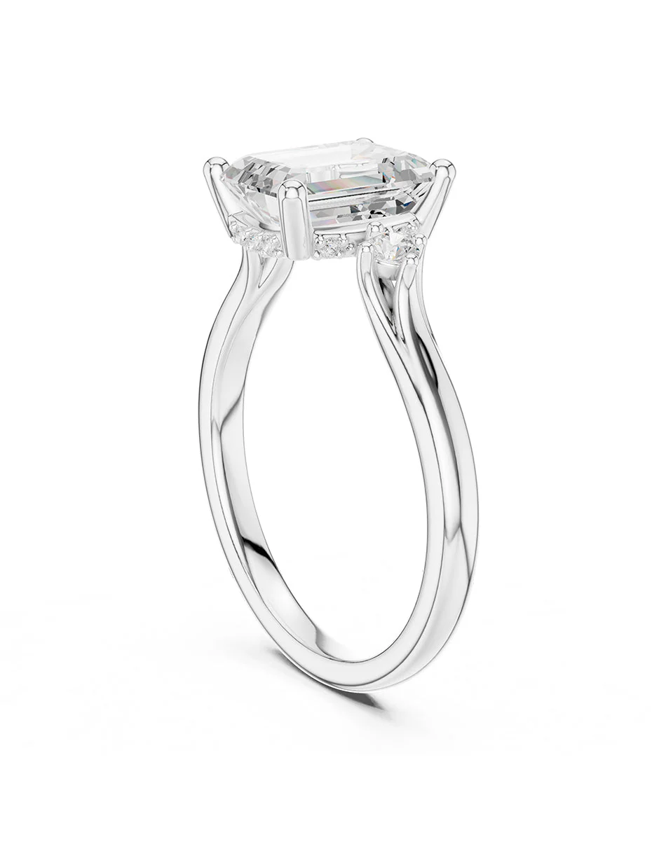 Montura para personalizar - tres piedras - AMORE534-EM - Image 3