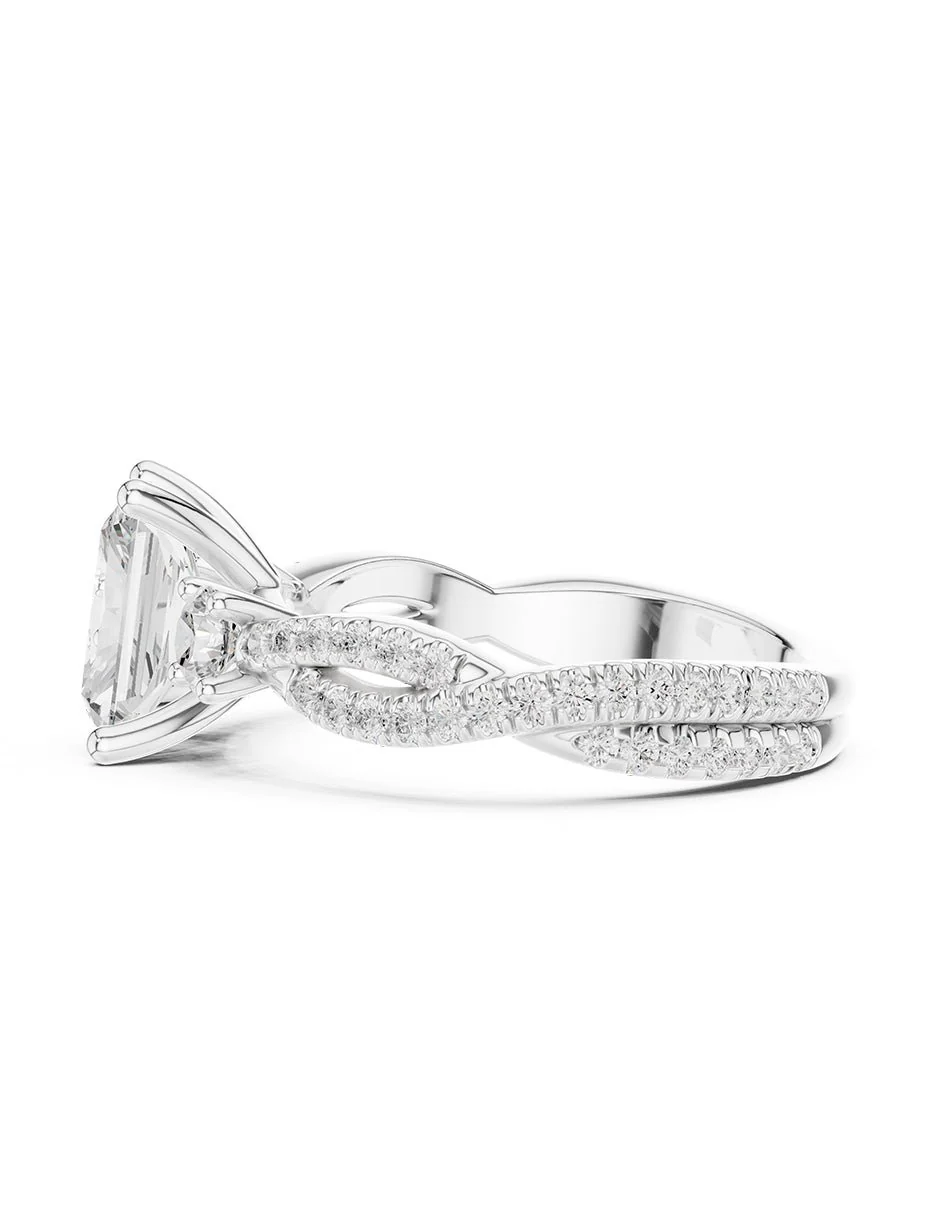 Montura para personalizar - tres piedras - AMORE535-RA - Image 2