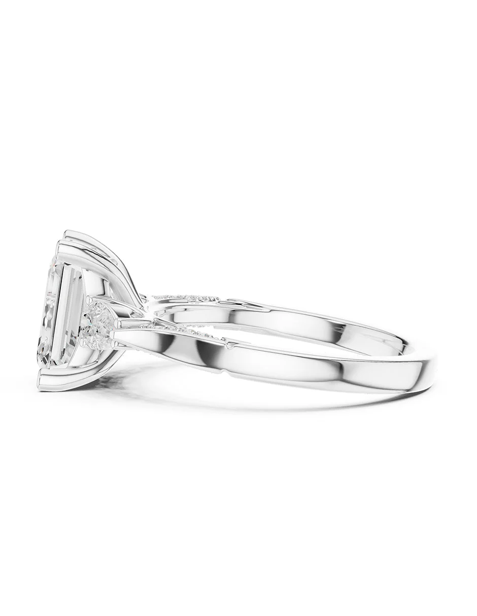 Montura para personalizar - tres piedras - AMORE537-EM - Image 2