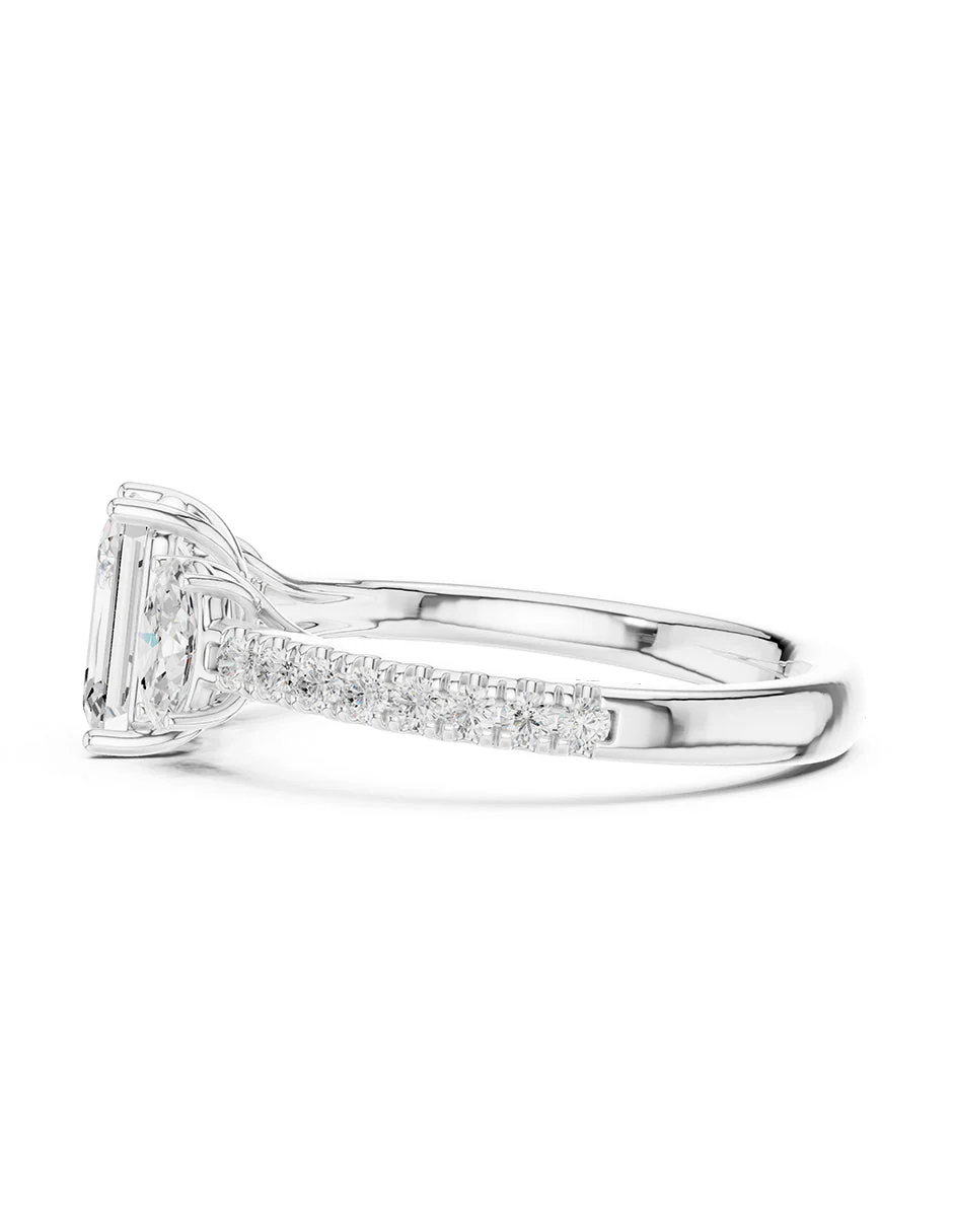 Montura para personalizar - tres piedras - AMORE538-EM - Image 2
