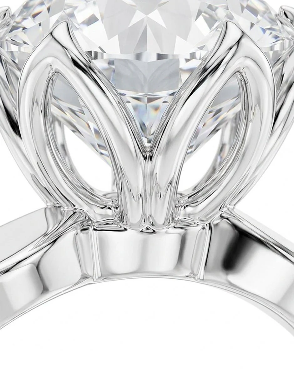 Anillo estilo solitario con diamante natural redondo 0.19 ct, color G, claridad SI2 - Image 7