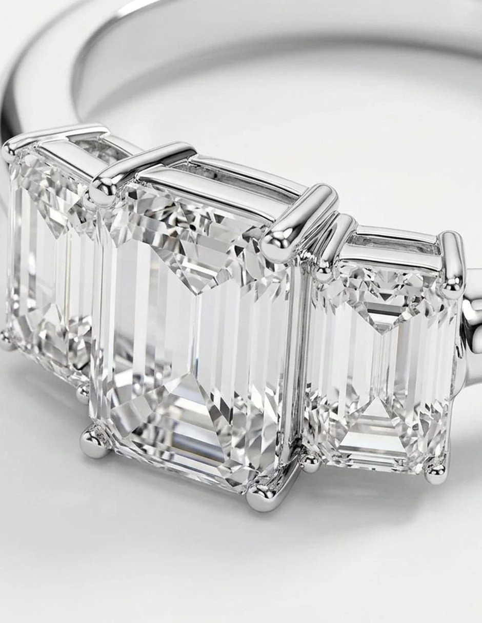 Montura para personalizar - tres piedras - AMORE541-EM - Image 13