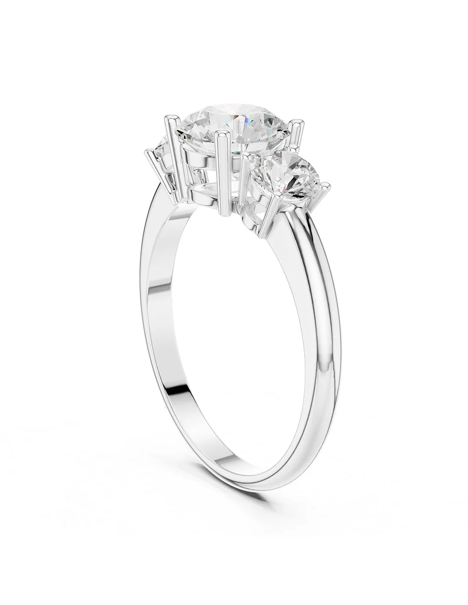 Montura para personalizar - tres piedras - AMORE544-RD - Image 3
