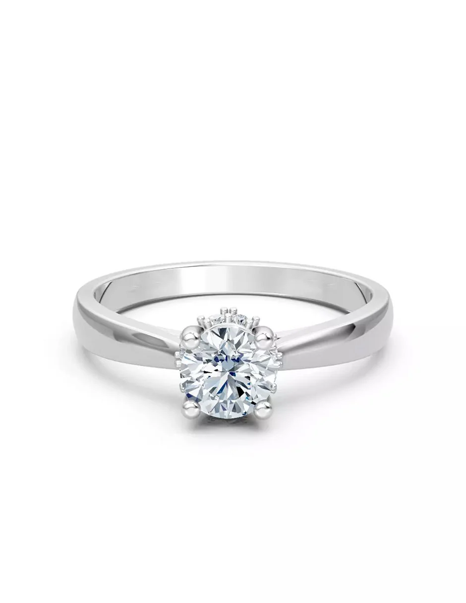 Anillo de Compromiso - piedras laterales - AMORE549-RD-CZ