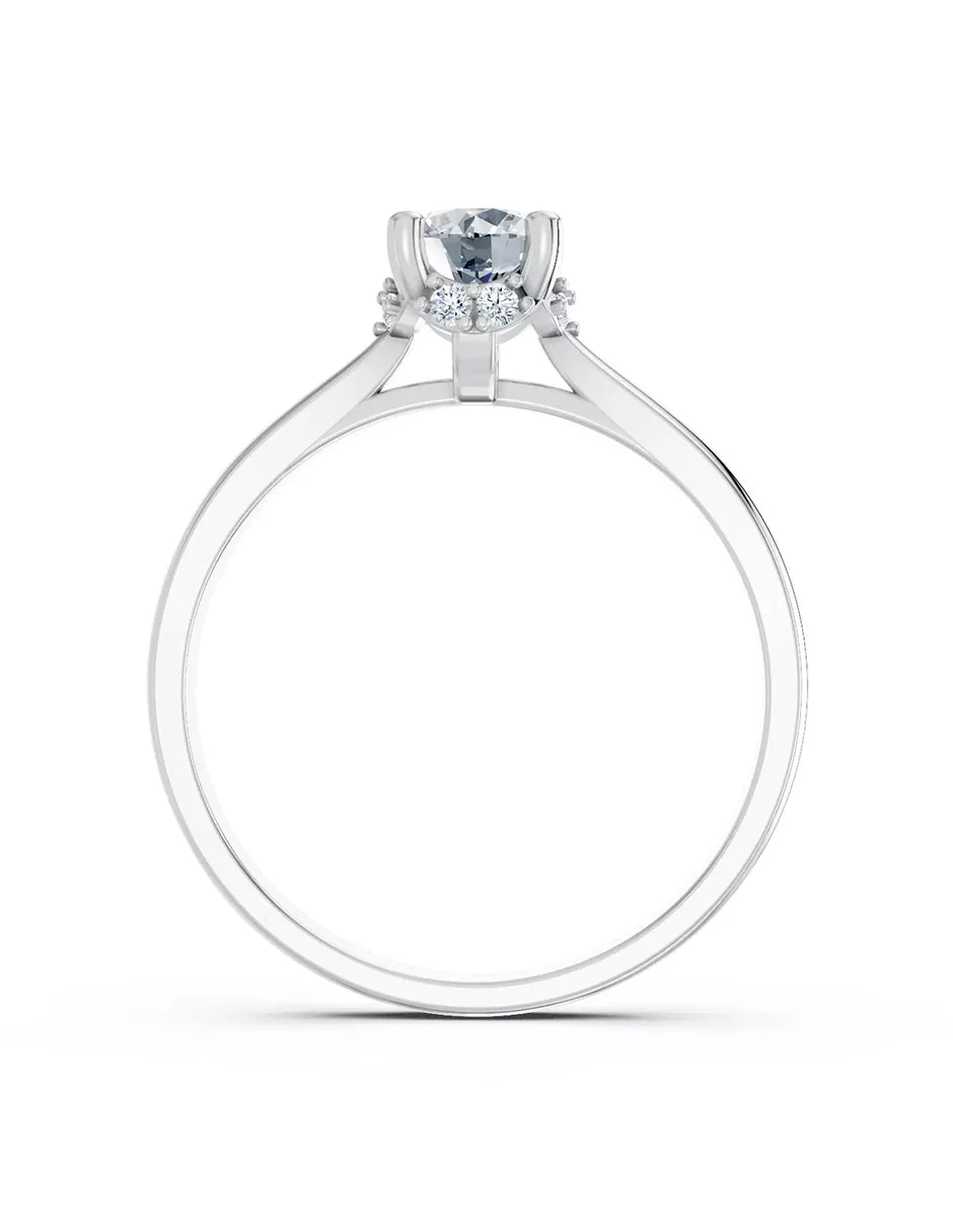 Anillo de Compromiso - piedras laterales - AMORE549-RD-CZ - Image 2
