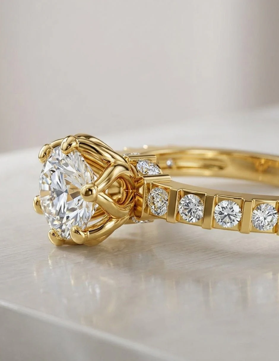 Anillo de Compromiso - piedras laterales - AMORE550-RD-CZ - Image 15