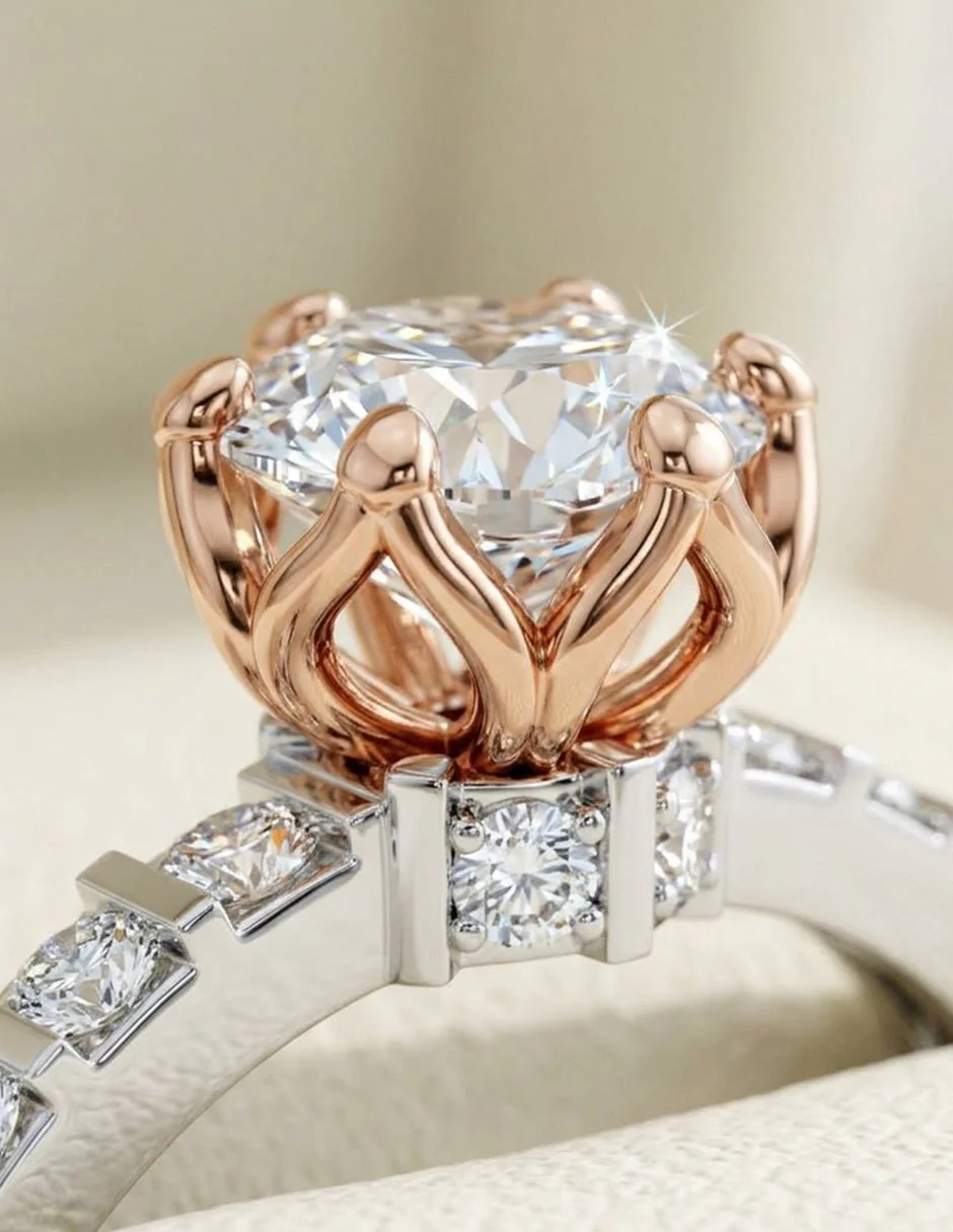 Anillo de Compromiso - piedras laterales - AMORE550-RD-CZ - Image 18