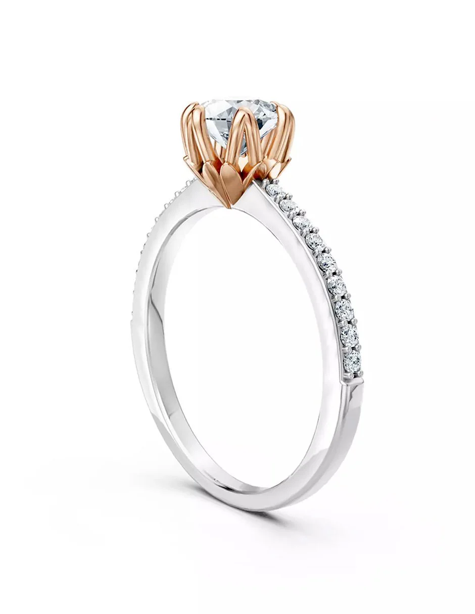 Anillo de Compromiso - pavé - AMORE551-RD-CZ - Image 12