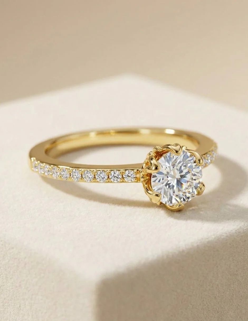 Anillo de Compromiso - pavé - AMORE551-RD-CZ - Image 17
