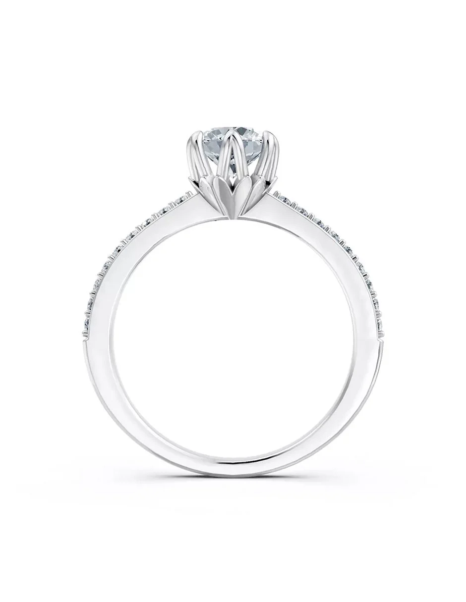 Anillo de Compromiso - pavé - AMORE551-RD-CZ - Image 2