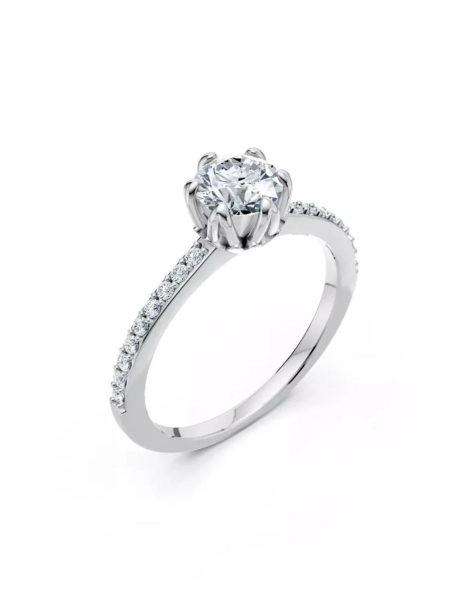 Anillo de Compromiso - pavé - AMORE551-RD-CZ - Image 3