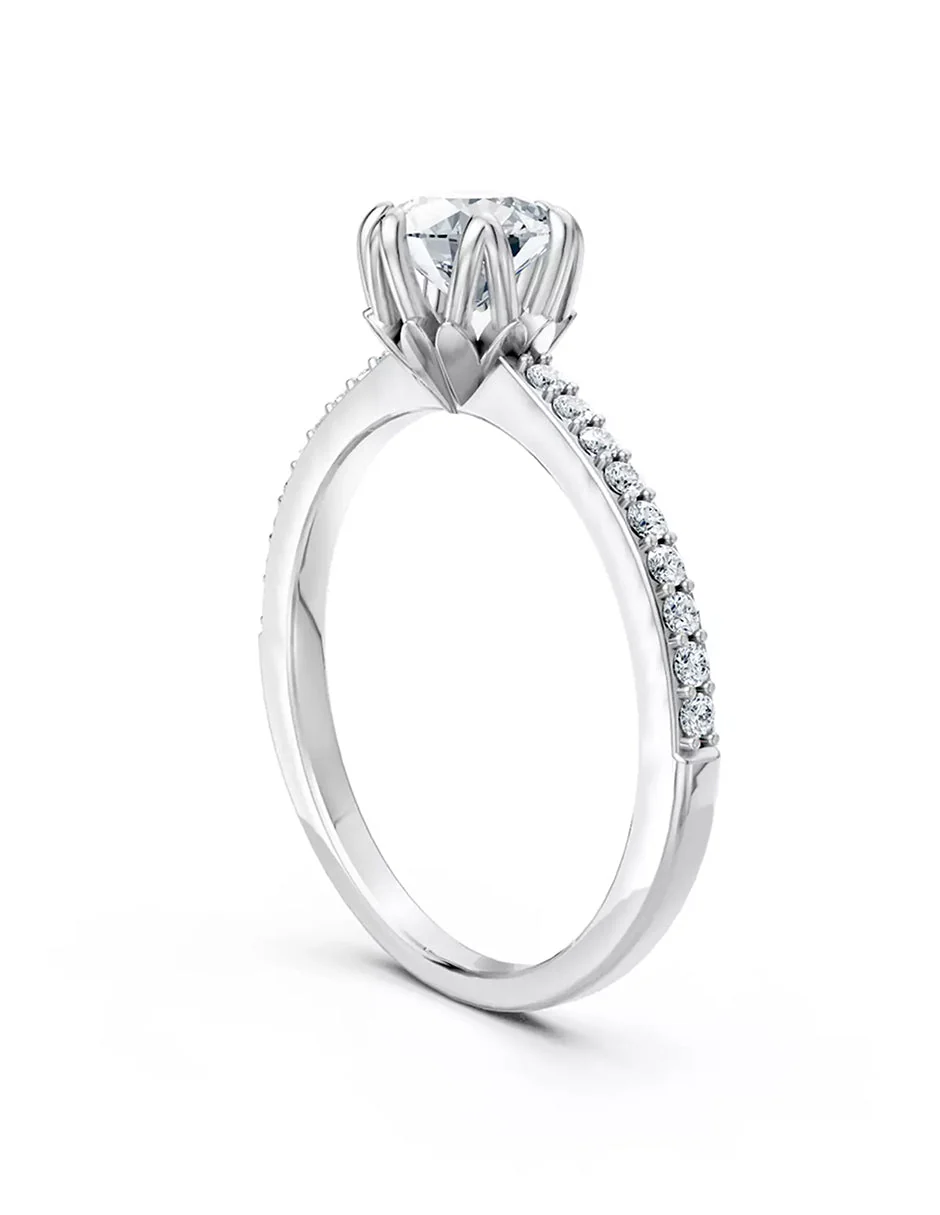 Anillo de Compromiso - pavé - AMORE551-RD-CZ - Image 4