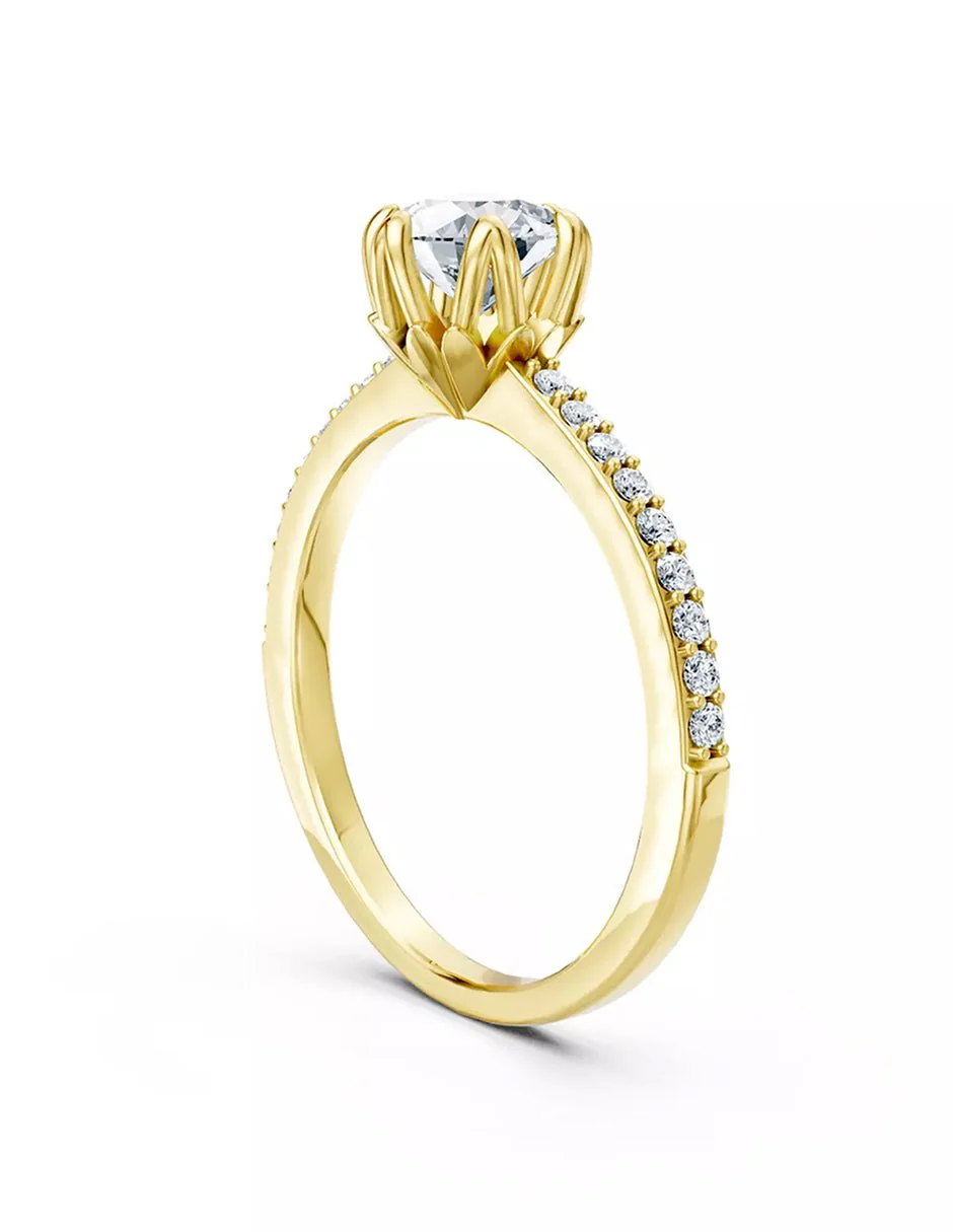 Anillo de Compromiso - pavé - AMORE551-RD-CZ - Image 8