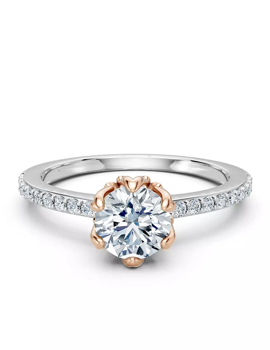 Anillo de Compromiso - pavé - AMORE551-RD-CZ - Image 9