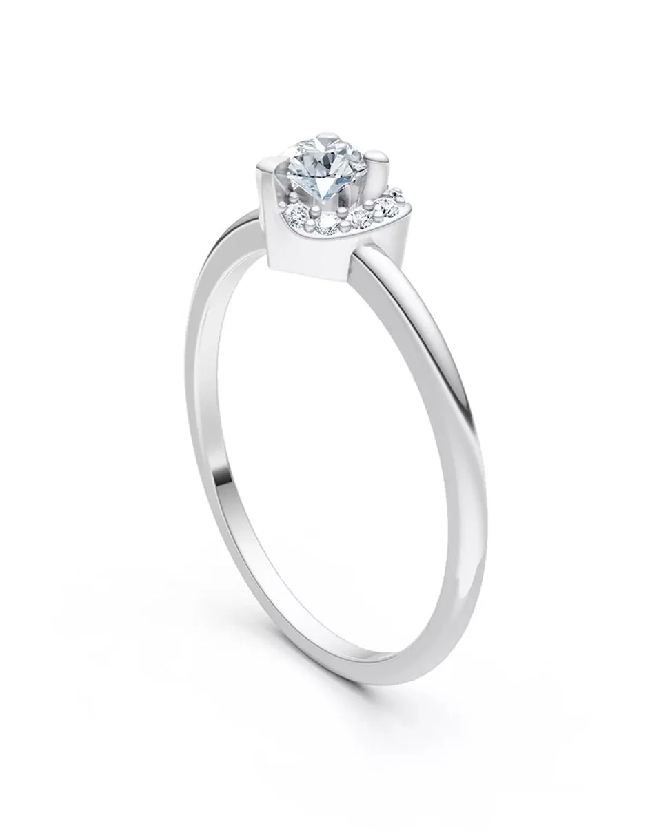 Anillo de Compromiso - halo - AMORE555-RD-CZ - Image 4