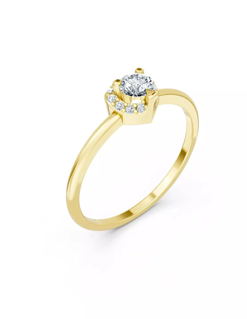 Anillo de Compromiso - halo - AMORE555-RD-CZ - Image 7