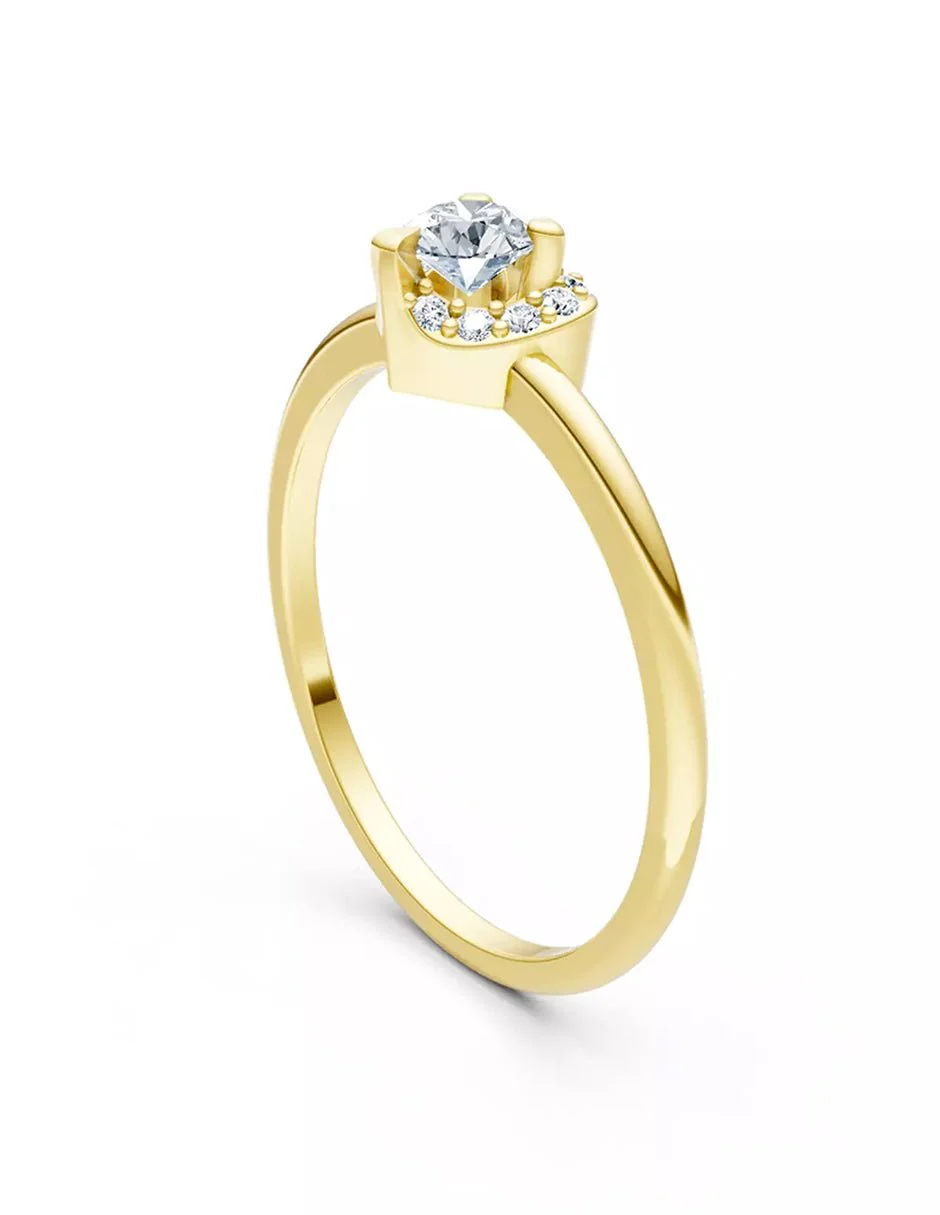 Anillo de Compromiso - halo - AMORE555-RD-CZ - Image 8