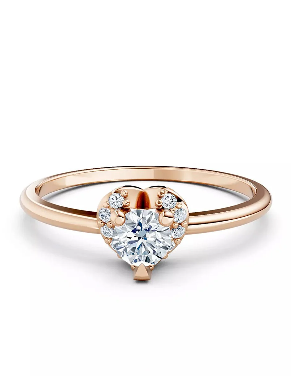 Anillo de Compromiso - halo - AMORE555-RD-CZ - Image 9