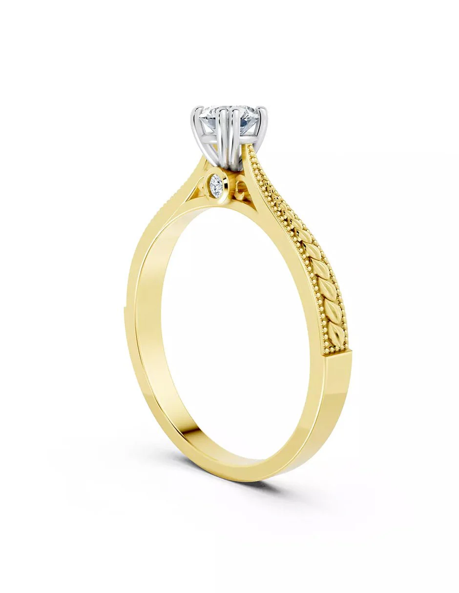 Anillo de Compromiso - piedras laterales - AMORE557-RD-CZ - Image 12