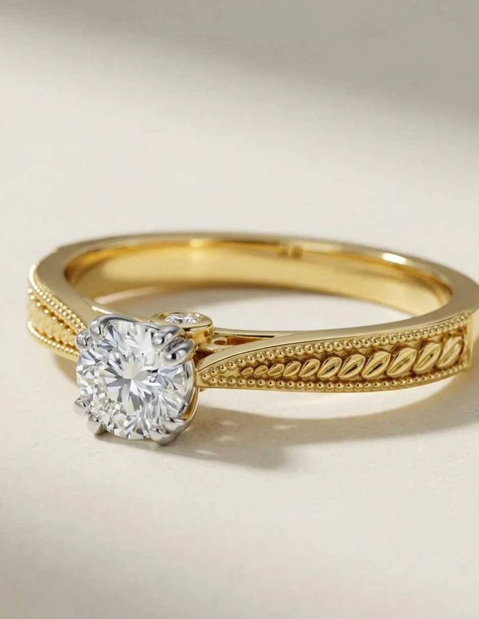 Anillo de Compromiso - piedras laterales - AMORE557-RD-CZ - Image 16