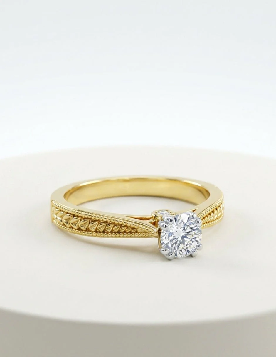 Anillo de Compromiso - piedras laterales - AMORE557-RD-CZ - Image 17