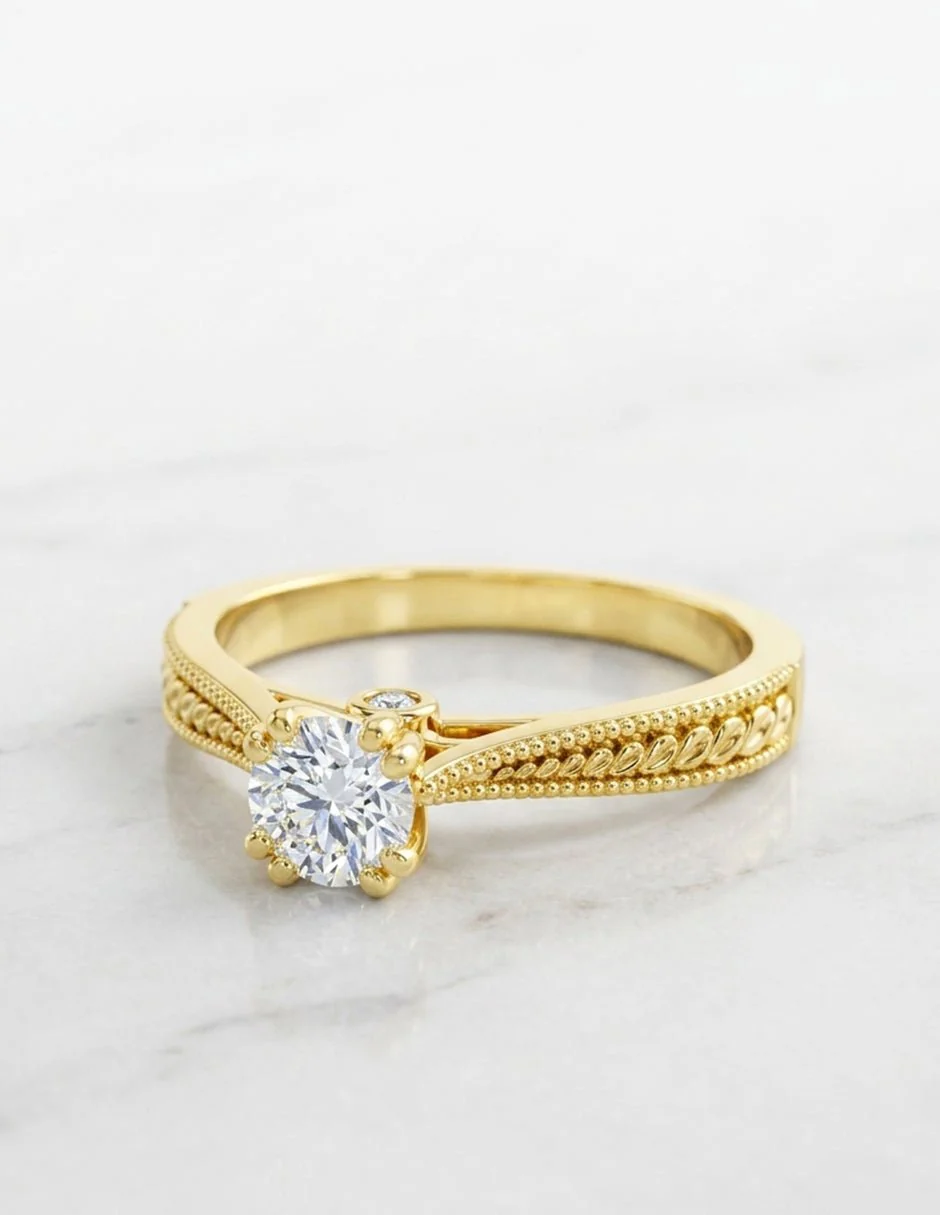 Anillo de Compromiso - piedras laterales - AMORE557-RD-CZ - Image 19