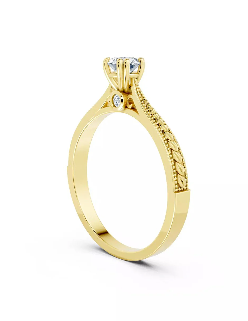 Anillo de Compromiso - piedras laterales - AMORE557-RD-CZ - Image 8
