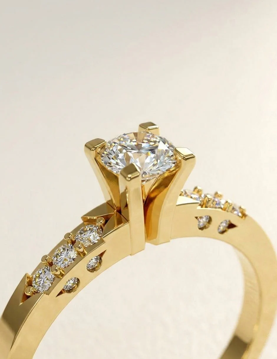 Anillo de Compromiso - piedras laterales - AMORE558-RD-CZ - Image 16