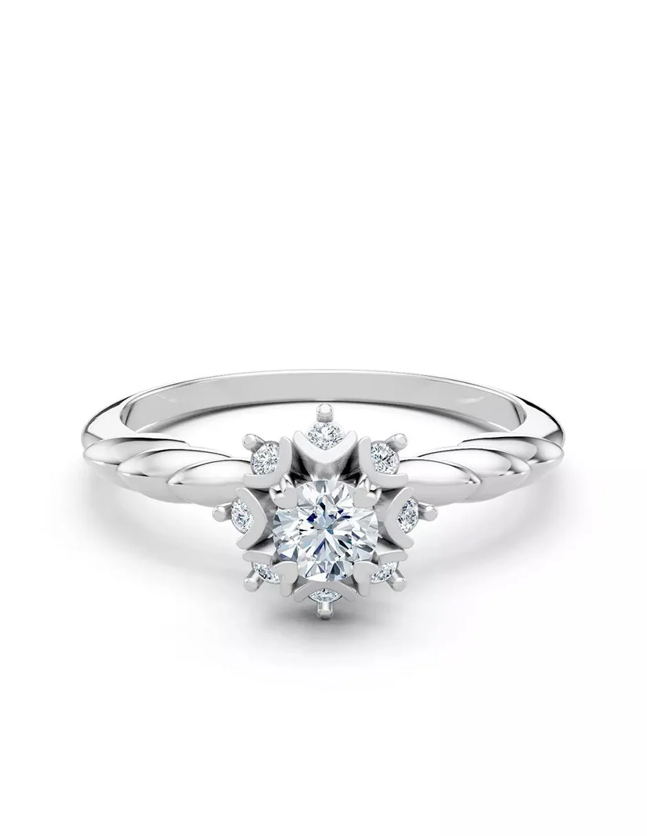 Anillo de Compromiso - halo - AMORE559-RD-CZ