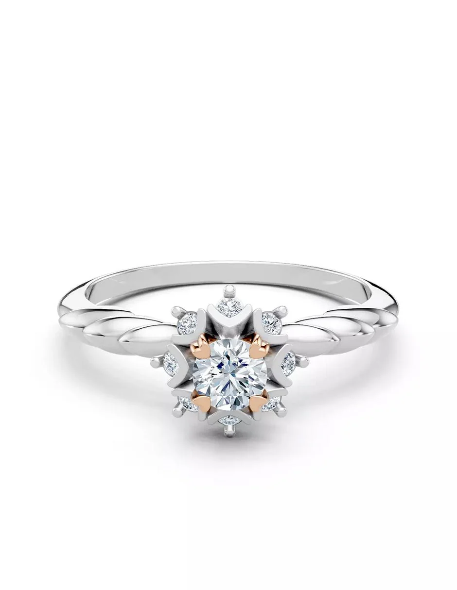 Anillo de Compromiso - halo - AMORE559-RD-CZ - Image 9