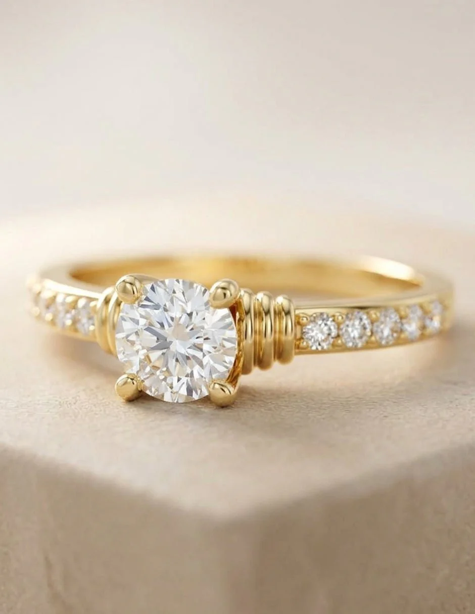 Anillo de Compromiso - piedras laterales - AMORE563-RD-CZ - Image 17