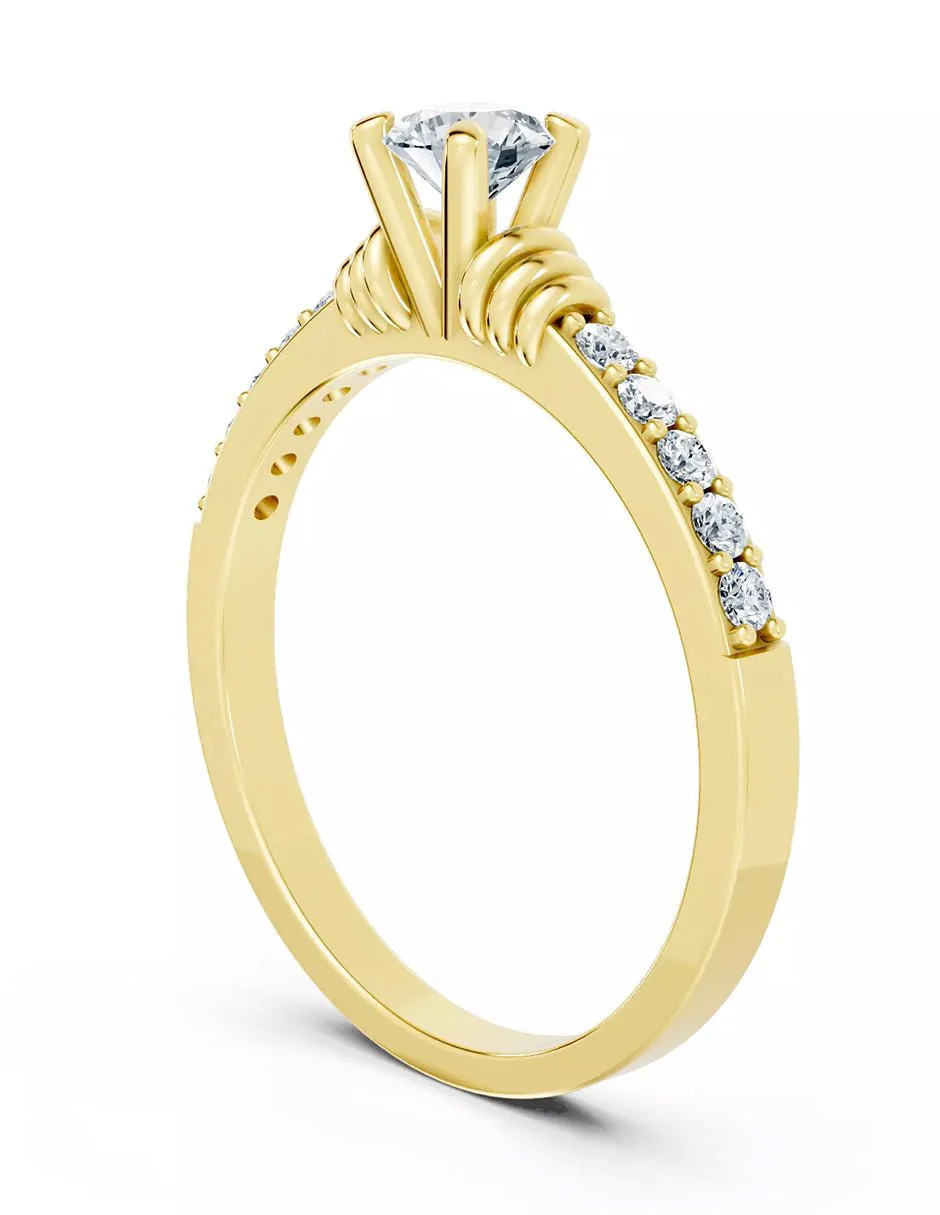 Anillo de Compromiso - piedras laterales - AMORE563-RD-CZ - Image 8