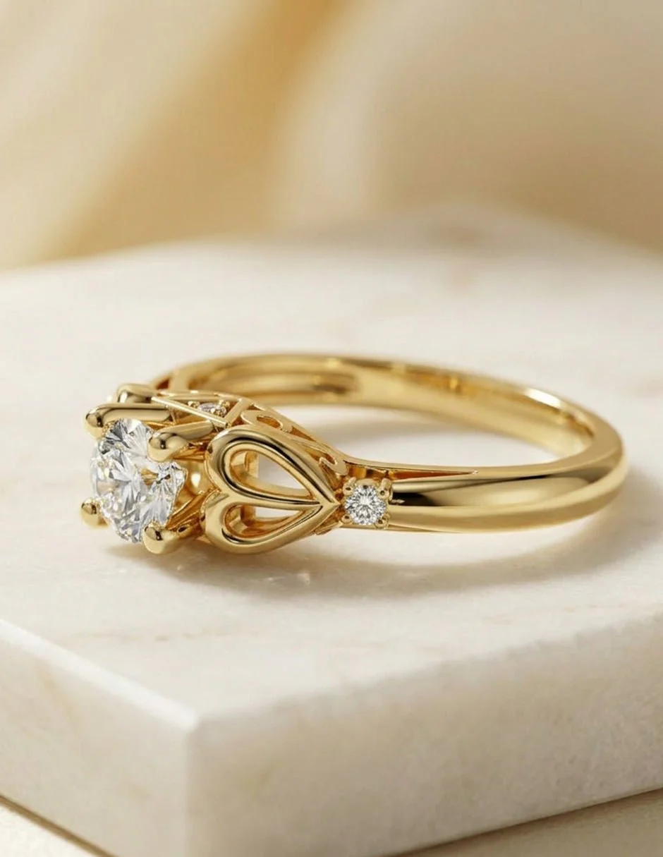 Anillo de Compromiso - piedras laterales - AMORE565-RD-CZ - Image 16