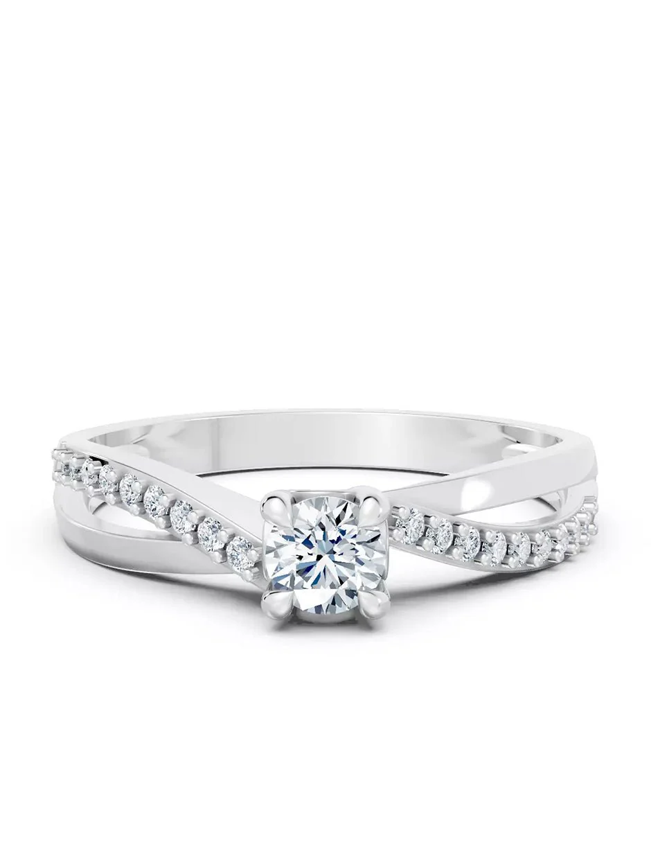 Anillo de Compromiso - piedras laterales - AMORE569-RD-CZ