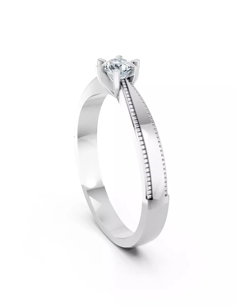 Anillo de Compromiso - solitario - AMORE570-RD-CZ - Image 4