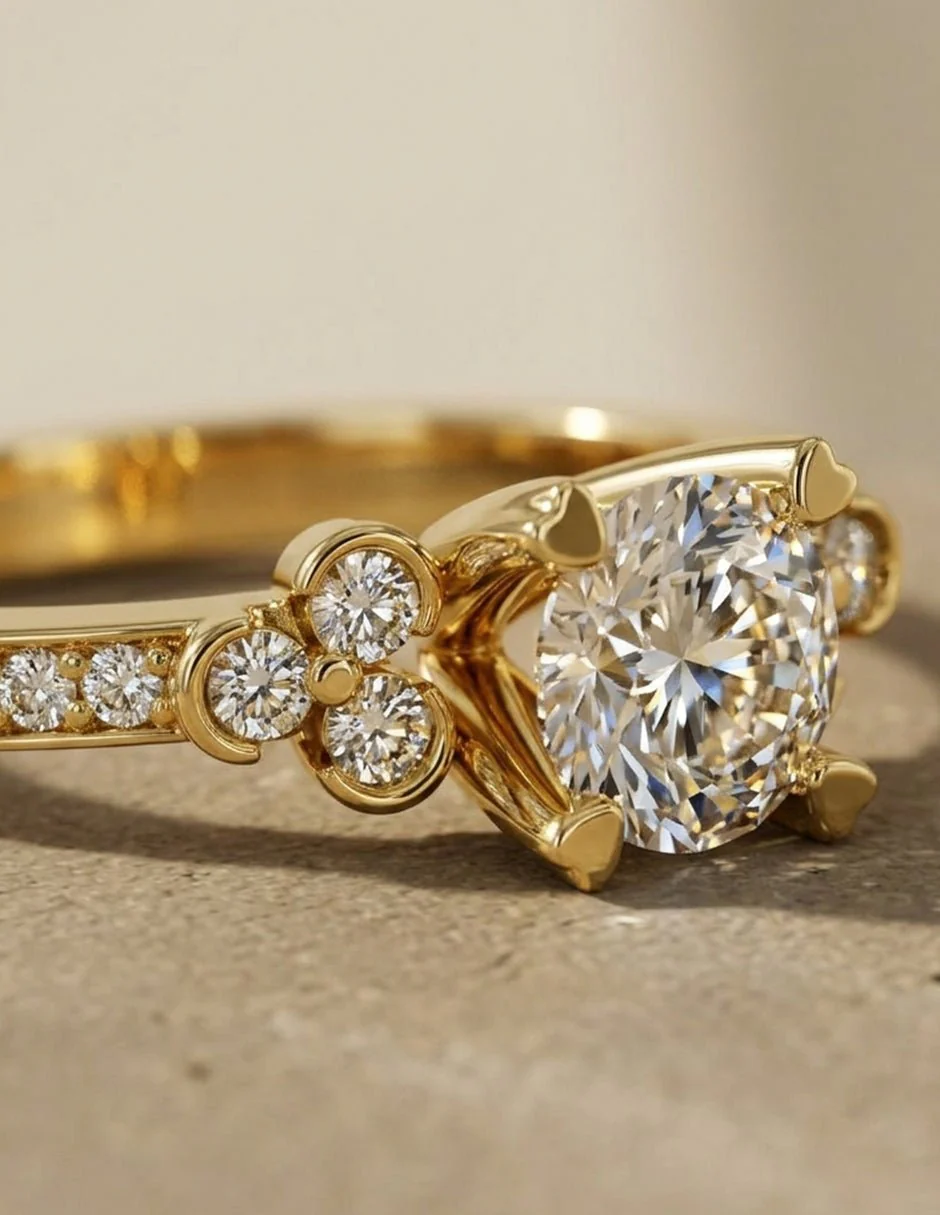 Anillo de Compromiso - piedras laterales - AMORE573-RD-CZ - Image 16