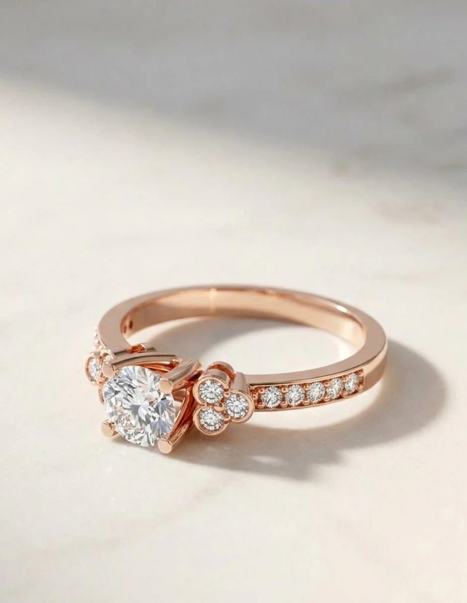 Anillo de Compromiso - piedras laterales - AMORE573-RD-CZ - Image 18