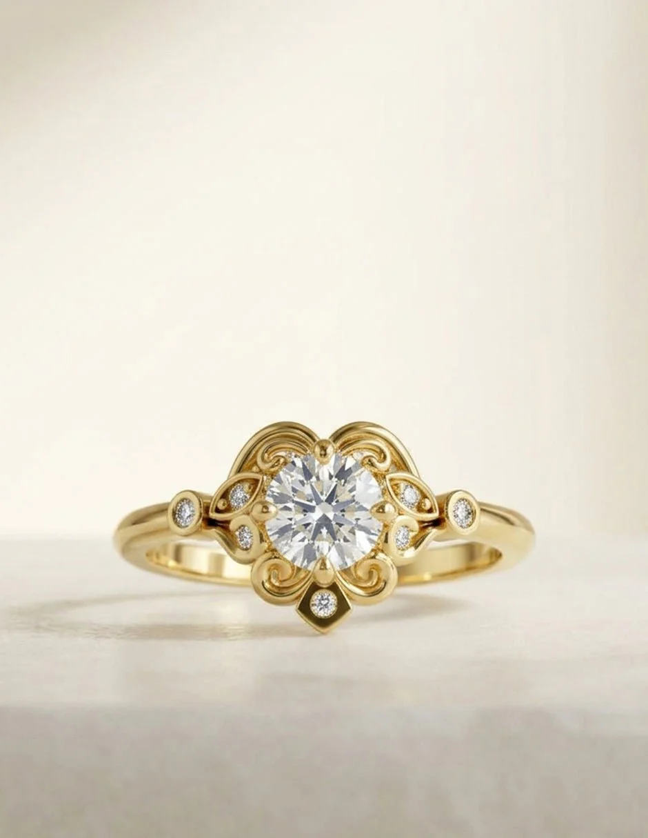 Anillo de Compromiso - piedras laterales - AMORE575-RD-CZ - Image 15