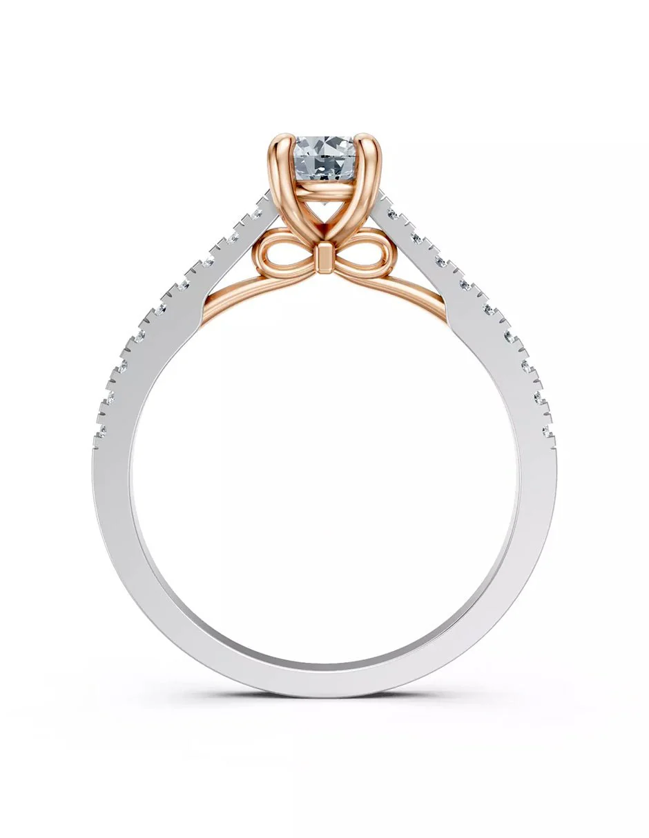 Anillo de Compromiso - piedras laterales - AMORE578-RD-CZ - Image 10