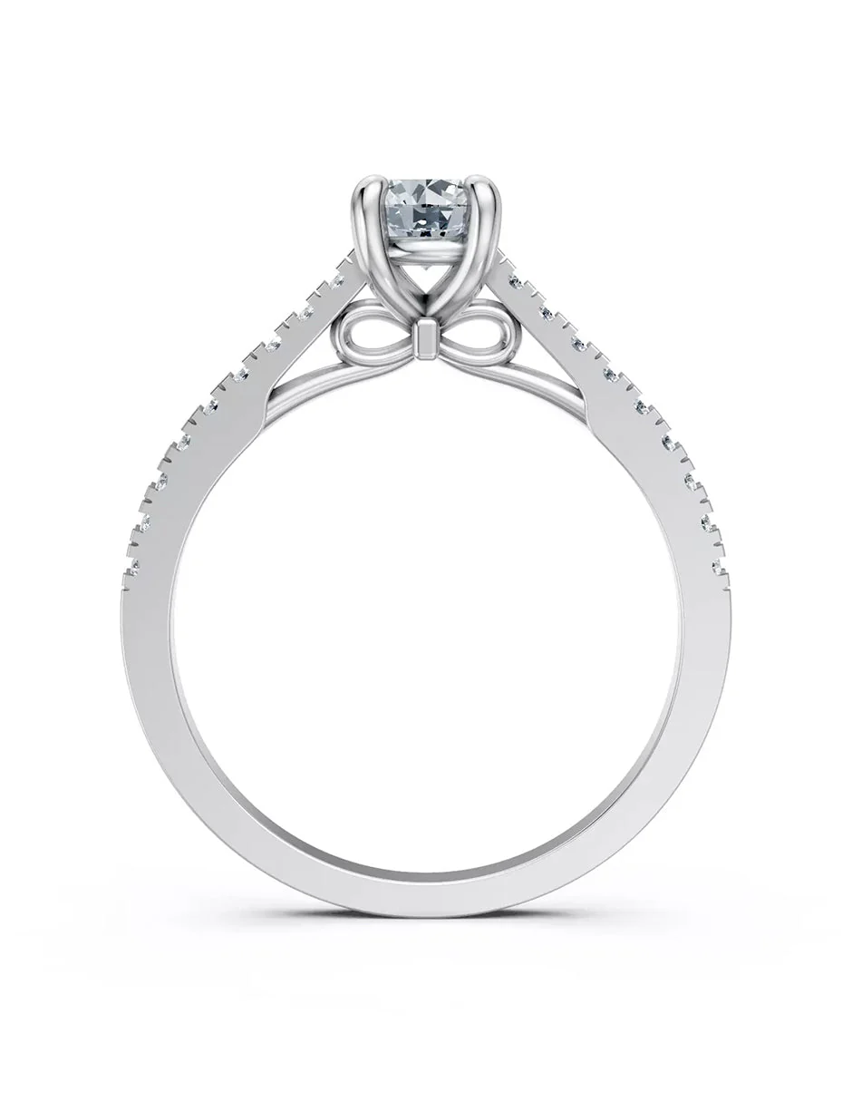 Anillo de Compromiso - piedras laterales - AMORE578-RD-CZ - Image 2