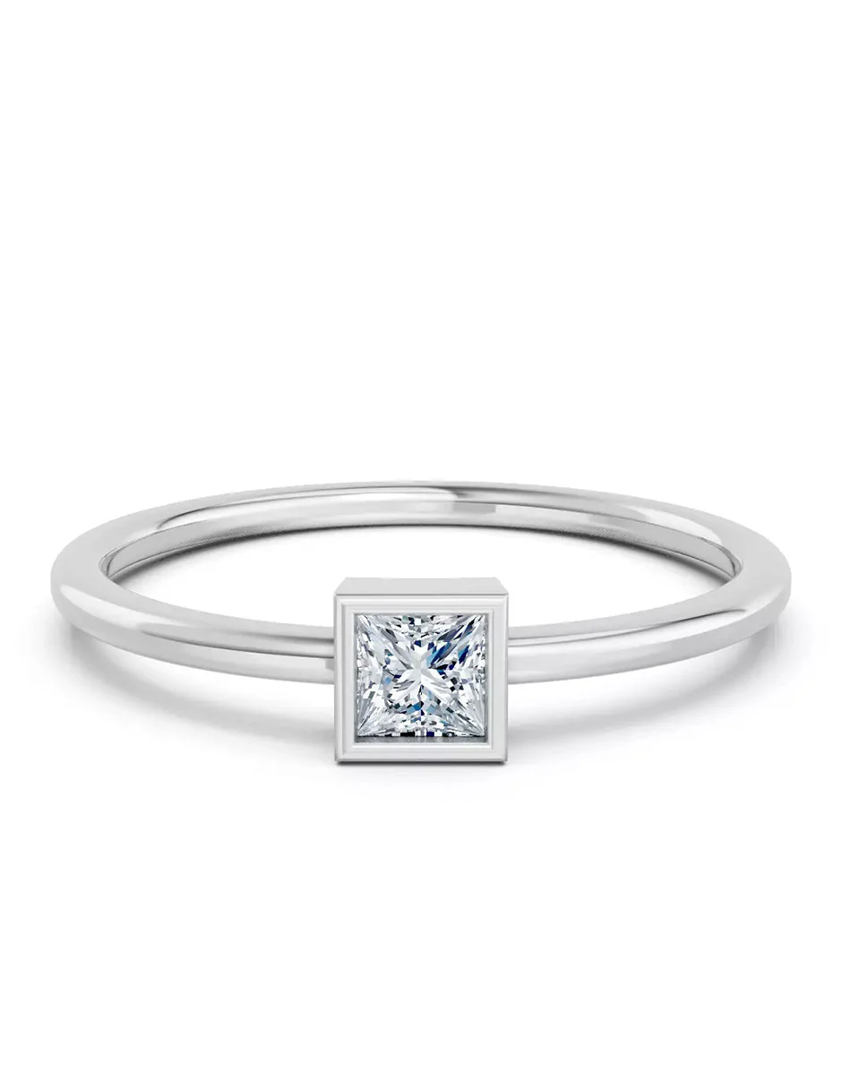 Anillo de Compromiso - solitario - AMORE579-PR-CZ